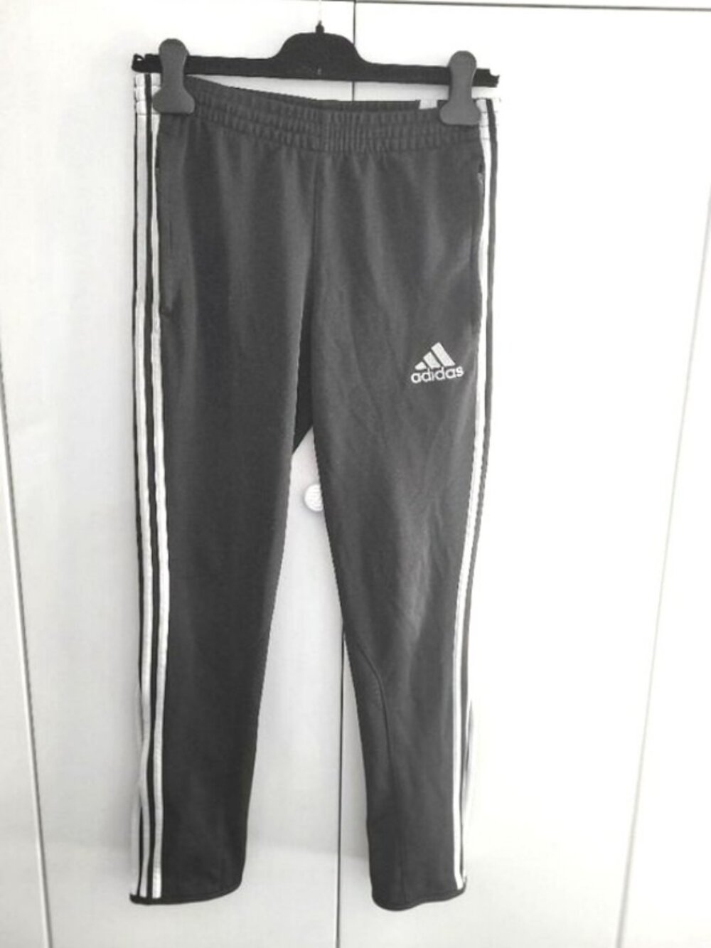 adidas Boys Black Track Pants Size L
